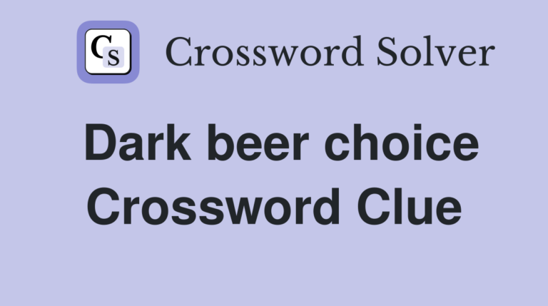 dark beer choice nyt