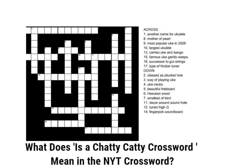 What Does 'Is a Chatty Catty Crossword ' Mean in the NYT Crossword?