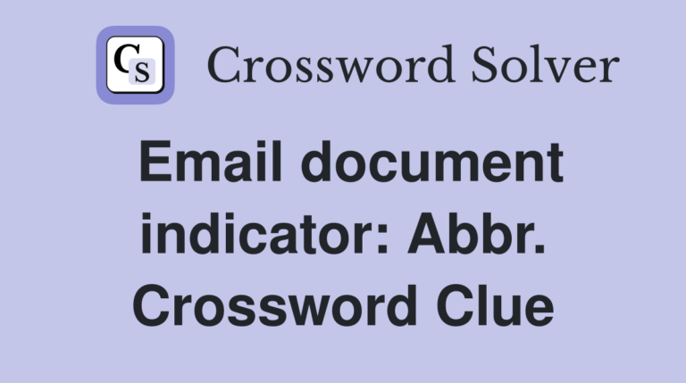 email document indicator crossword