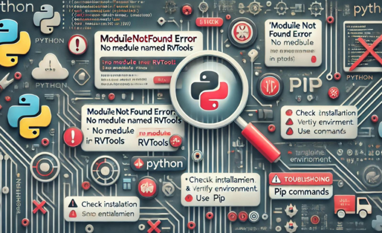 modulenotfounderror no module named 'rvtools'